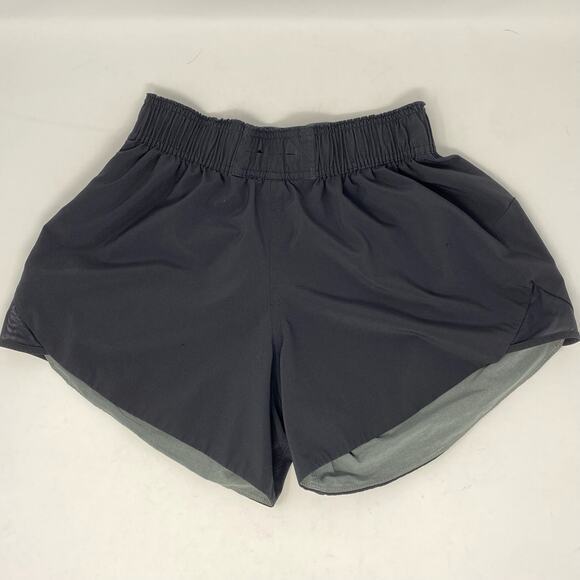 Lululemon Go the‎ Distance Short Womens Size 4 Reversible Black Heathered Slate - Picture 1 of 10